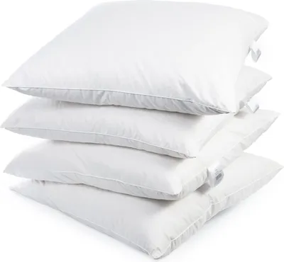 Produktbild von 4er Set  | Kopfkissen 80x80 cm | Füllung: 1300 Gramm Federn, Gänsefedern | 100% Natur Kissen | Bezug: 100% Baumwolle | Federkissen 80 x 80 cm |