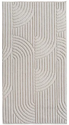 Produktbild von Kurzflor Teppich Einfarbig Wohnzimmer Schlafzimmer Kinderzimmer Creme 80x150 cm Rechteckig