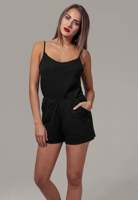 Image de Combinaison pour femme Urban Classics Ladies Short Spaghetti Jumpsuit, noire - S
