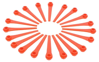 Produktbild von vhbw 20x Ersatz-Messer Ersatz für Gardena RotorCut 5368-20 für Rasentrimmer - Ersatzklinge Rot, Kunststoff
