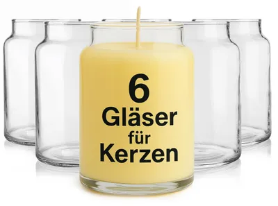 Productafbeelding van Glasmark KROSNO 1992 - Set van 6 kaarsglazen. Glazen voor het maken van kaarsen