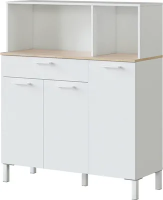 Immagine prodotto di Dmora Credenza Angstrom 40x108x126h cm Bianco, un Cassetto 6 Vani