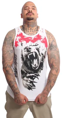 Produktbild von Yakuza Herren Creepy Slim Tanktop, Weiß, S