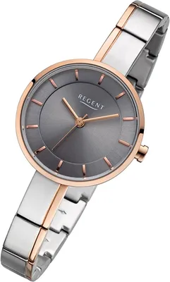 Produktbild von Regent Damen Uhr Metallarmband F-1151 Metall Armband-Uhr silber rosegold URF1151