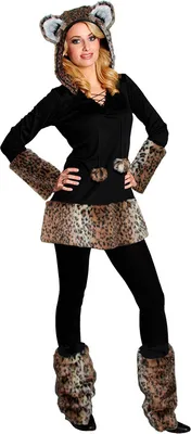 Produktbild von Kostüm Leopard mit Stulpen, Groesse:34