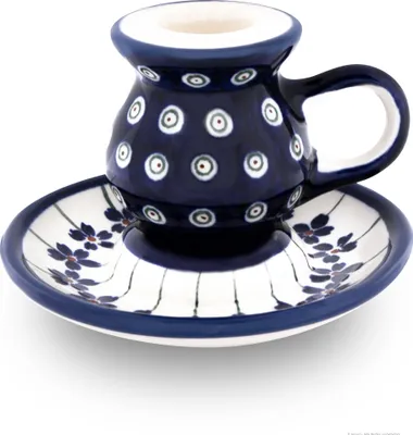 Produktbild von Original Bunzlauer Keramik vintage retro Kerzenständer Ø11,5 cm, H=7,8 cm Design 166a