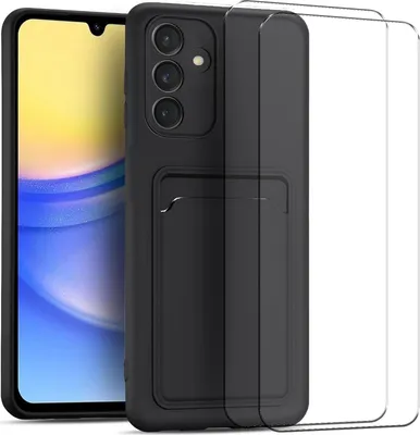 Image de 2in1 Set de protection pour le Samsung Galaxy S21 se compose de 2x 9H film en verre de protection d'écran et 1x étui en silicone de protection - Housse en noir