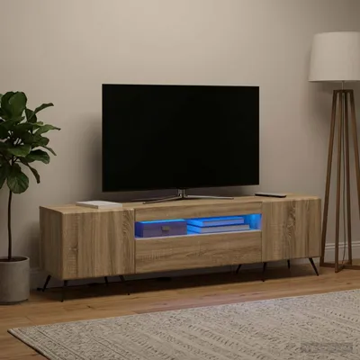 Obrázek produktu pro Maison Exclusive – TV stolek s LED osvětlením, Imitace Sonoma, materiál: dřevotříska