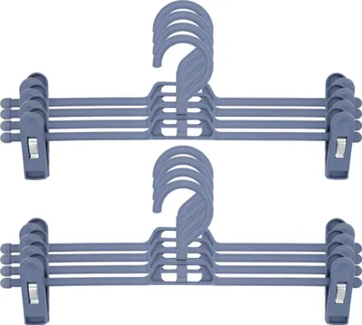 Produktbild von 8x Hosenbügel Kleiderbügel Klammerbügel Rockbügel Klemmbügel Hosenspanner Clipbügel
