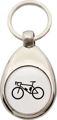 Produktbild von Huuraa Schlüsselanhänger Bike Fahrrad Metall Schlüsselring Einkaufswagenchip Geschenkidee