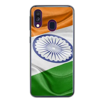 Produktbild von MuchoWow® Handyhülle Schutzhülle Hülle für Samsung Galaxy A40 Nahaufnahme der Flagge von Indien Silikon Softcase Handy Hülle - Handy-Tasche