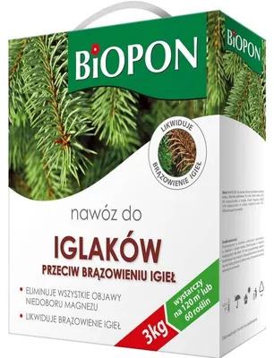 Immagine prodotto di Biopon Concime Per Conifere Contro L'imbrunimento Degli Aghi Granulato 3 Kg Carenze