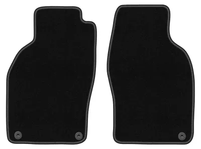 Productafbeelding van Velours voormatten voor Saab 9-3 I 1998-2003 (cabrio) – 2-delig, zwart, op maat – Wielganizator BASIC
