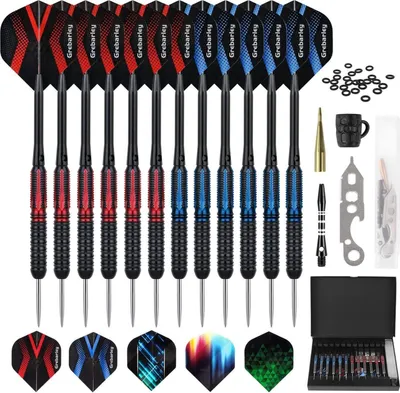 Image de Jeu de fléchettes Profi Aluminium 20g 22g rouge bleu