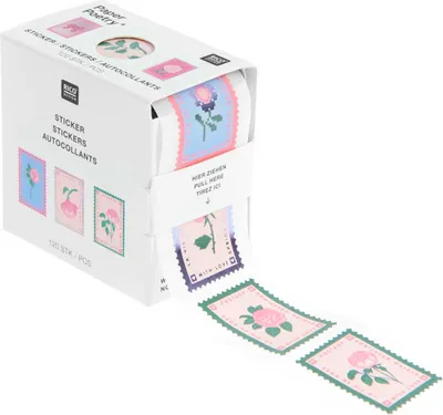 Image de Mini Sticker La vie en Rose, BriefmarkenMIX, 120 Stk
