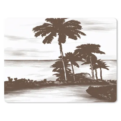 Produktbild von MuchoWow® Mauspad Mousepad Palme - Meer - Weg 40x30 cm - Mousepads - Maus Mat - Pad - Mausunterlage - Anti Rutsch