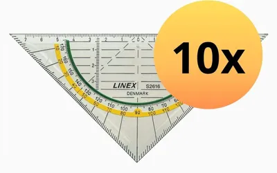 Immagine prodotto di Triangolo geometrico Super 16 cm trasparente antiscivolo Confezione da 10 pezzi