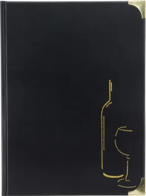 Produktbild von Securit Getränkekarte BASIC A4 schwarz inkl. Hüllen für 8-10 Seiten