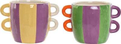 Produktbild von Blumentopf Home ESPRIT Bunt Dolomite 22,5 X 16 X 15 cm (2 Stück)