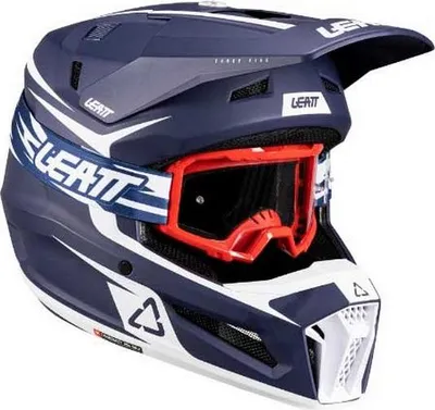 Produktbild von Leatt 3.5+vizion 3.5 Offroad-helm-kit Blau M Blau M