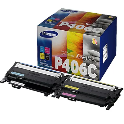 Immagine prodotto di Toner Samsung CLT-P406C - Kit Rainbow - BK/C/M/Y - Capacità: 1x 1.500 / 3x 1.000 pagine (CLT-P406C/ELS)