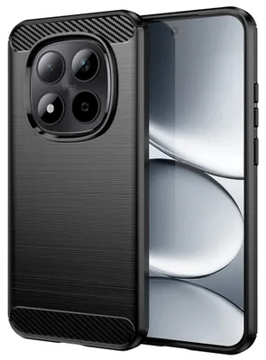 Produktbild von Handyhülle für Xiaomi Redmi Note 15 Pro 4G, Techsuit Carbon Silicone, Schwarz