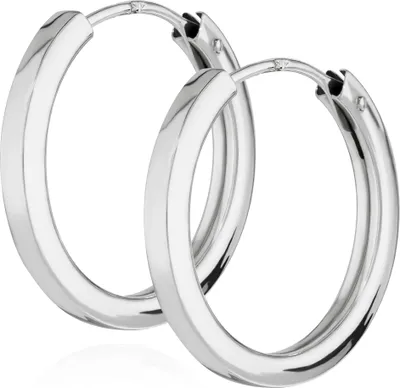 Produktbild von NKlaus Paar Creolen 333 Weiß Gold 8 Karat 12mm Damen Goldohrringe Rund Ohrschmuck 14399