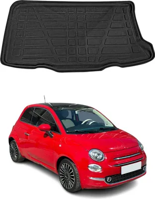 Produktbild von Kofferraumwanne Laderaumwanne für Fiat 500 500C 2007-2015 Gummi TPE Schwarz