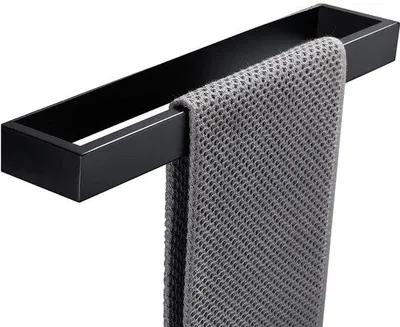 Productafbeelding van Zelfklevende Handdoekstang 40 cm Roestvrijstaal Zwart