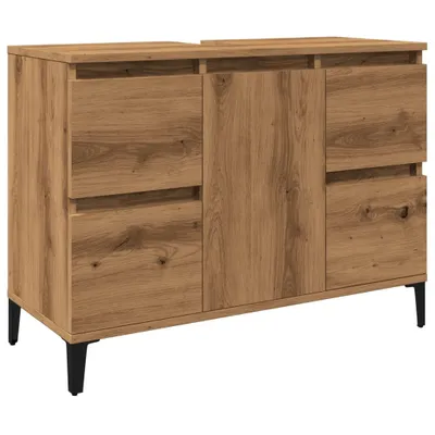 Produktbild von Waschbeckenunterschrank Artisan-Eiche 80x33x60 cm Holzwerkstoff