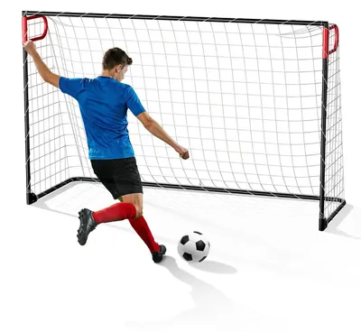 Immagine prodotto di Omgoods - Portatile set di pali da calcio con rete, dimensioni 8 x 5 piedi