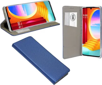 Obrázek produktu pro cofi1453® Pouzdro typu kniha "Smart" kompatibilní s mobilním telefonem LG VELVET kryt peněženkové pouzdro ochranný kryt s funkcí stojánku, slot na kartu modrý