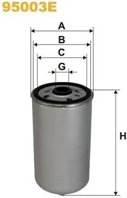 Produktbild von Kraftstofffilter WIX FILTERS 95003E passend für MERCEDES-BENZ Intouro (O 560) Anschraubfilter