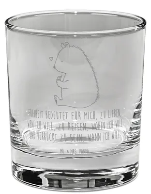 Produktbild von Mr. & Mrs. Panda Glas Bär Marienkäfer - Transparent - Geschenk, Motivation, Das Leben Ist schön, Gin, Freiheit, Cocktailglas, Tumbler, Trinkglas, Teddybär, Longdrinkglas