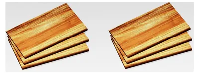 Produktbild von Frühstücksbrettchen | 6er Set | Akazienholz | Holz Schneidbrett für den täglichen Gebrauch | geeignet zum Servieren von Speisen
