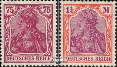 Produktbild von Briefmarken Deutsches Reich 1922 Mi 197-198 (kompl.Ausg.), mit Wasserzeichen Waffeln postfrisch Germania Wz 2 / Ergänzungs-Werte