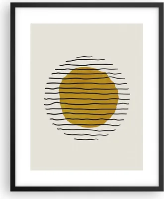Produktbild von Gerahmtes Poster - Schwarzer Rahmen - Modern Piece Linear - 40x50 cm - Wand Bild - Wanddeko - Wandbilder - Kunstposter - Wandposter - Bilderrahmen - Bilder - Kunstdruck - P2BPA40x50-4793