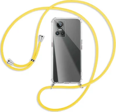 Produktbild von Handykette Backcover-Schutzhülle mit Band (Metall silberfarben) für Realme GT Neo 3 - gelb