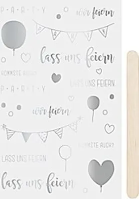 Produktbild von HEYDA Rubbelsticker Lass uns feiern silber