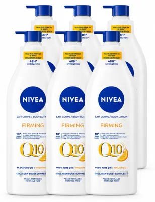 Produktbild von 6 x NIVEA Q10 straffende Bodylotion – mit Vitamin C – für normale Haut – 400 ml - Vorteilspackung - 6 Stücke