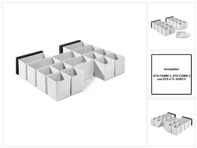 Productafbeelding van Festool inzetboxenset 60x60/120x71 3xFT ( 201124 ) 17-delig voor SYS-COMBI 2, SYS-COMBI 3 en SYS 4 TL-SORT/3