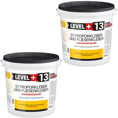 Zdjęcie produktu dla Gotowy Klej do styropianu 40KG Biały Klej do Płytek dekoracyjnych do korka Level Plus 13