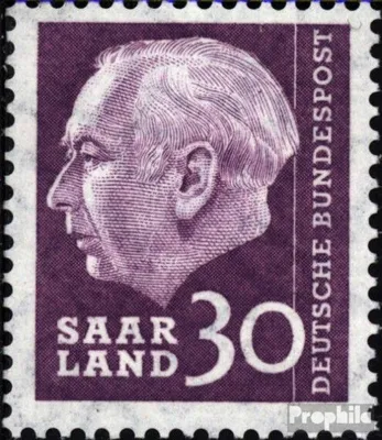 Produktbild von Briefmarken Saarland 1957 Mi 391 gestempelt Bundespräsident Heuss (I)