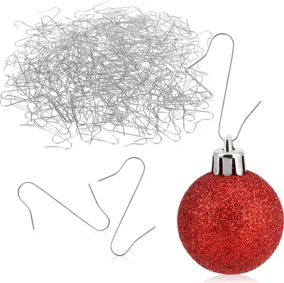 Produktbild von com-four® 300x Haken für Weihnachtsbaumschmuck - Schnellaufhänger Doppelhaken für Weihnachtsbaum-Deko - Christbaumkugel-Aufhänger, Baumhaken als Deko-Anhänger