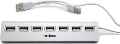 Produktbild von Nilox NXHU7ALU2, USB 2.0, USB 2.0, 480 Mbit/s, Grau, Aluminium, 21 mm
