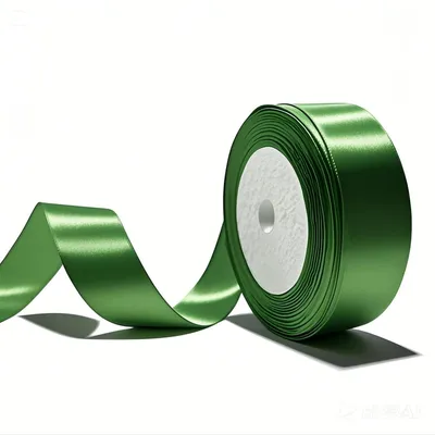 Productafbeelding van Satijnen Lint - 25 meter, 3,5 cm breed, groen