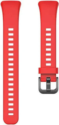 Produktbild von BStrap Silicone Armband für Huawei Watch Fit, red/silver