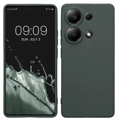 Produktbild von kwmobile Handyhülle für Xiaomi Redmi Note 13 Pro 4G Hülle - weiches Handy Silikon Case - Schutzhülle Cover - Tannengrün