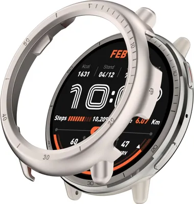Produktbild von Für Amazfit Active 2 Design Kunststoff PC Watch Schutz Gehäuse Hülle Beige
