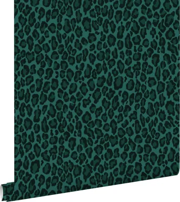 Produktbild von ESTAhome Tapete Leopardenmuster Petrolblau 53 cm x 10.05 m